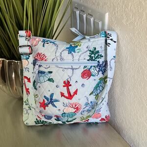 Vera Bradley Anchors Aweigh Trio Zip Hipster Crossbody Bag